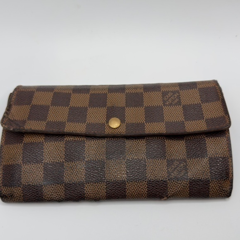 Louis Vuitton Portefeuille Sarah Damier Wallet Ebene Brown | Women’s | Used |